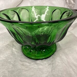 Anchor Hocking Green Glass Bowl